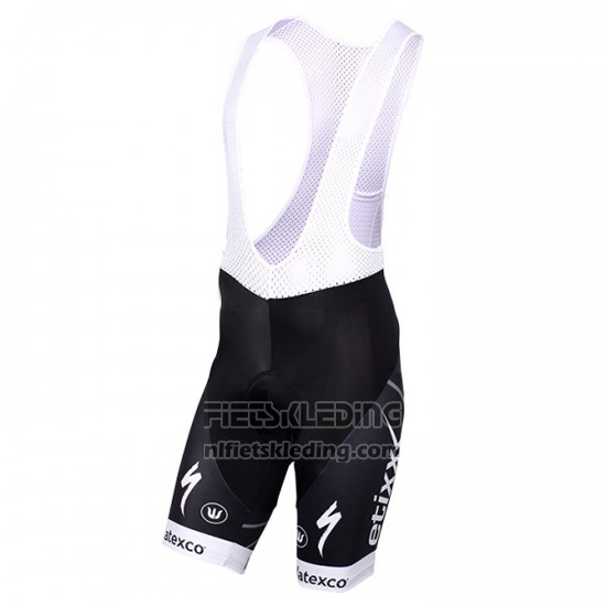 2016 Fietskleding Etixx Quick Step Wit en Zwart Korte Mouwen en Koersbroek